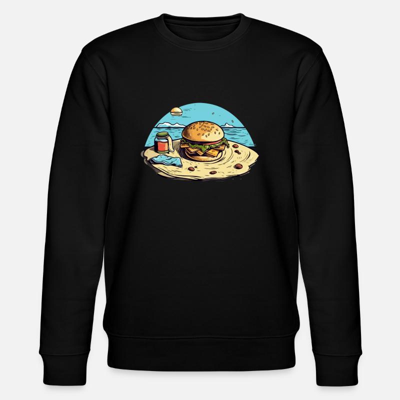 Hamburger am Strand Nr. 1 - Stanley/Stella Unisex Bio-Sweatshirt CHANGER  - Schwarz