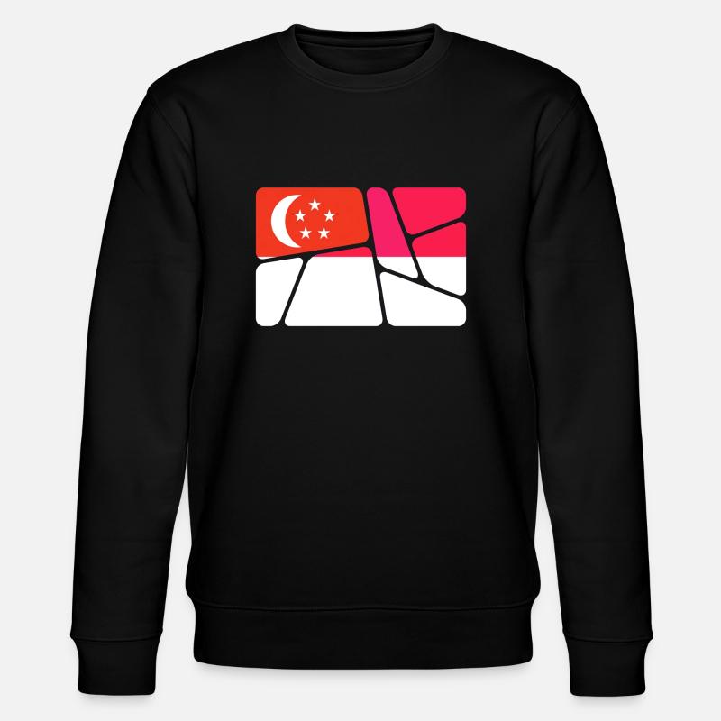 Singapur Singapur - Stanley/Stella Unisex Bio-Sweatshirt CHANGER - Schwarz