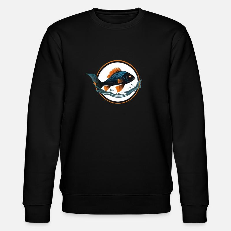 Fisch im Wasser - Stanley/Stella Unisex Bio-Sweatshirt CHANGER  - Schwarz