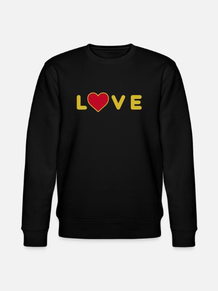 LOVE design with heart - Stanley/Stella CHANGER Unisex Organic Sweatshirt - black