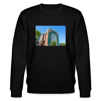 Kirche St. Michael und St. Anthony Montréal - Stanley/Stella Unisex Bio-Sweatshirt CHANGER  - Schwarz - Vorne - Nik (191cm) & Marisol (170cm)