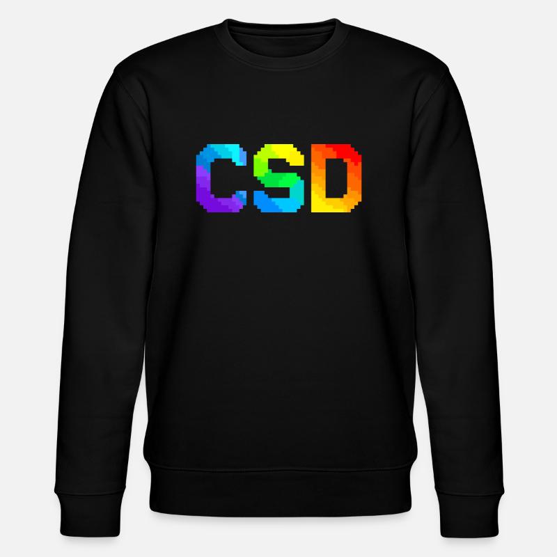 CSD - Pixel Pride Flag - Stanley/Stella Unisex Bio-Sweatshirt CHANGER  - Schwarz