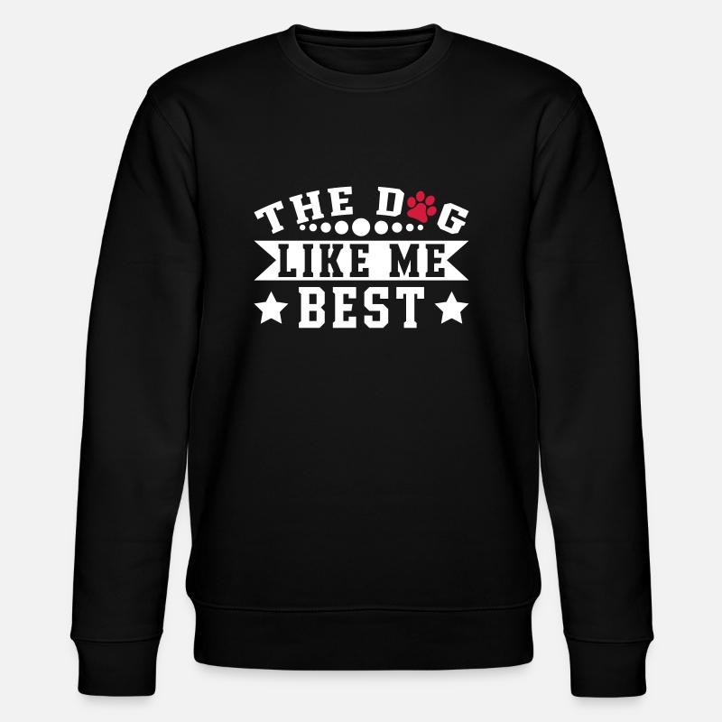 The Dog Like Me Best - Stanley/Stella Unisex Bio-Sweatshirt CHANGER  - Schwarz