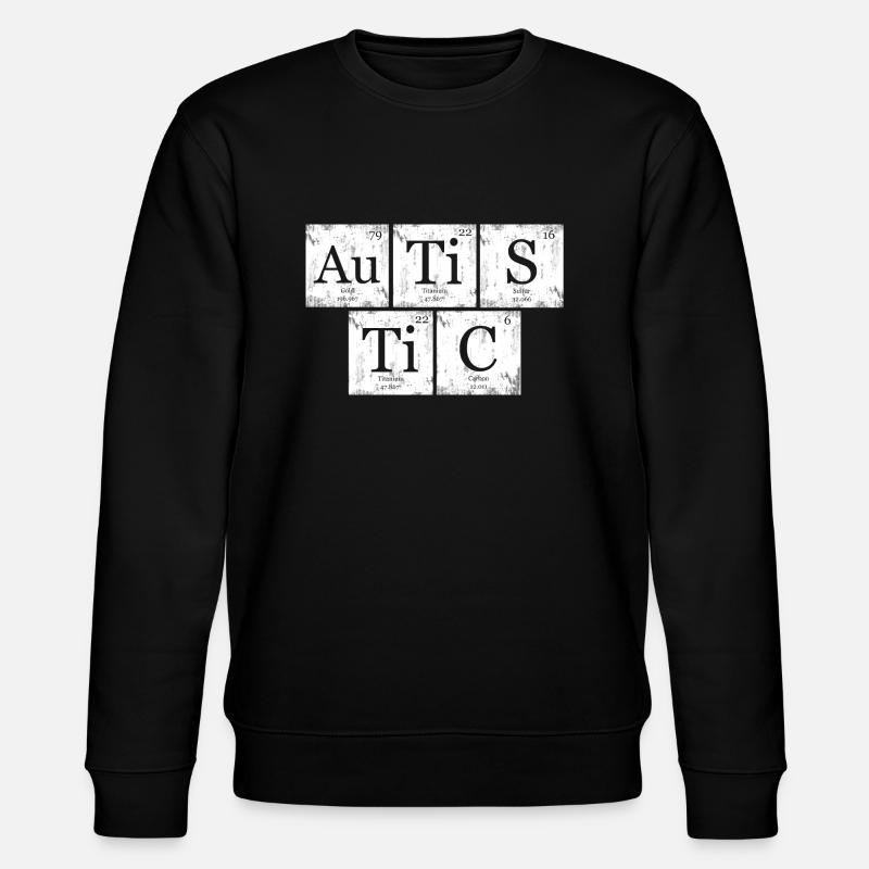 AuTiSTiC Nerd Geek Periodensystem - Stanley/Stella Unisex Bio-Sweatshirt CHANGER  - Schwarz
