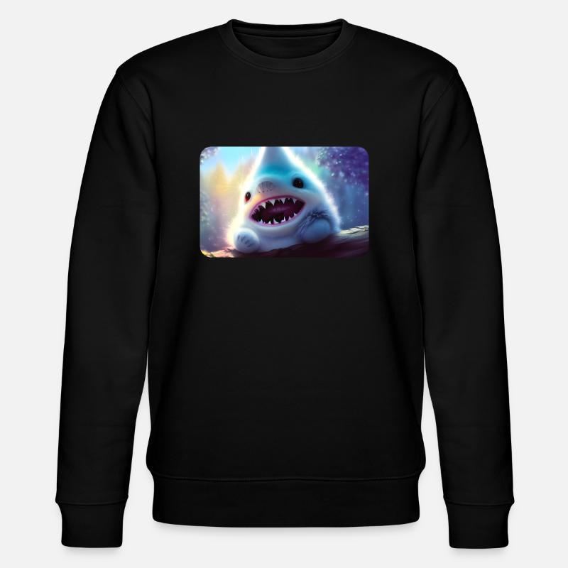 Furry Shark - Stanley/Stella Unisex Bio-Sweatshirt CHANGER  - Schwarz