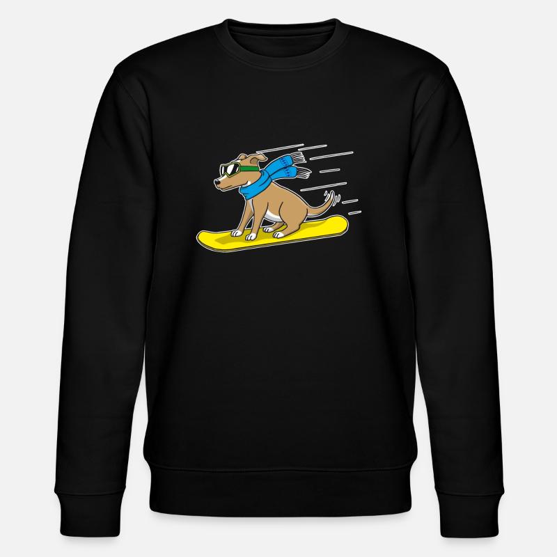 Snowboard Hund - Stanley/Stella Unisex Bio-Sweatshirt CHANGER  - Schwarz