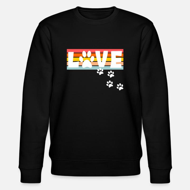 Hunde Liebe - Stanley/Stella Unisex Bio-Sweatshirt CHANGER  - Schwarz