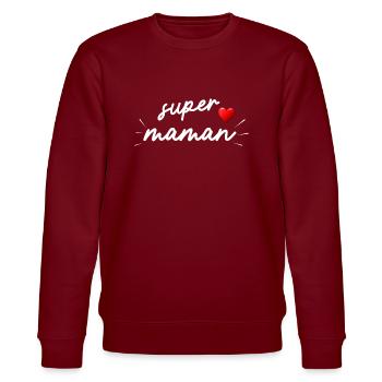 super maman cadeau - Sweat bio CHANGER Stanley/Stella Unisexe - bordeaux - Devant - Nik (191cm) & Marisol (170cm)