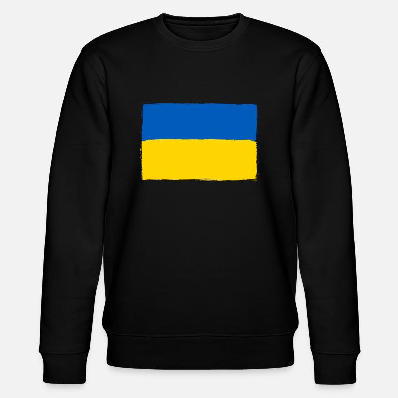 ukrainian flage 01 - Stanley/Stella Unisex Bio-Sweatshirt CHANGER  - Schwarz