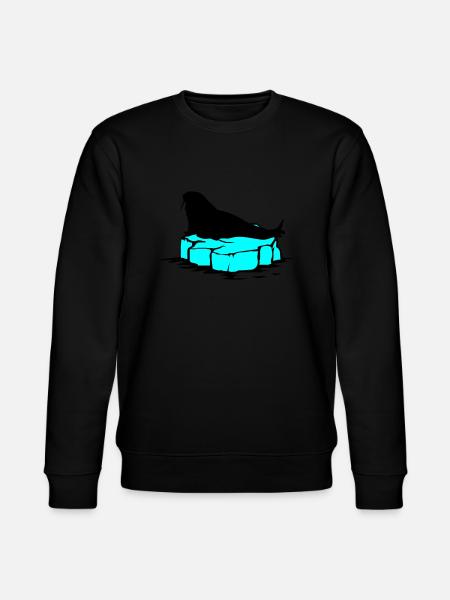 seehund eis - Stanley/Stella Unisex Bio-Sweatshirt CHANGER - Schwarz