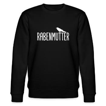 Rabenmutter Rabe Mutter Mama Mami - Stanley/Stella Unisex Bio-Sweatshirt CHANGER  - Schwarz - Vorne - Nik (191cm) & Marisol (170cm)