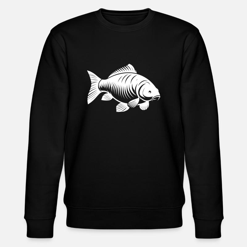 Carpe blanc transparent - Sweat bio CHANGER Stanley/Stella Unisexe - noir