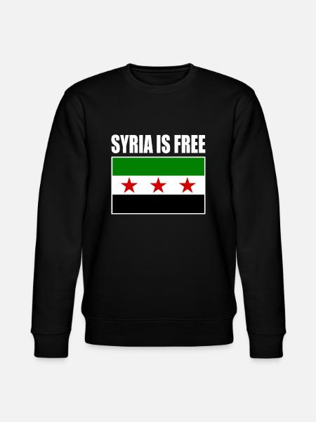 Syria Flag - Stanley/Stella CHANGER Unisex Organic Sweatshirt - black