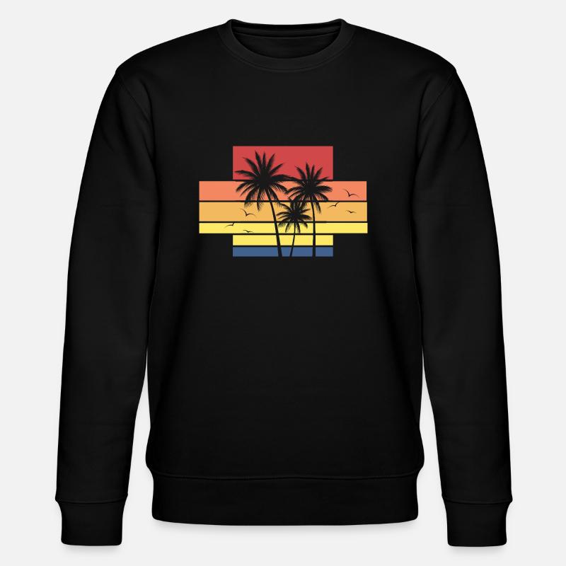 Île été palmiers plage - Sweat bio CHANGER Stanley/Stella Unisexe - noir