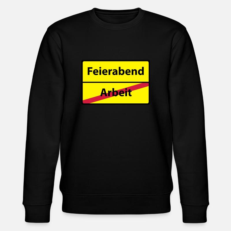 Arbeit Feierabend - Stanley/Stella Unisex Bio-Sweatshirt CHANGER  - Schwarz
