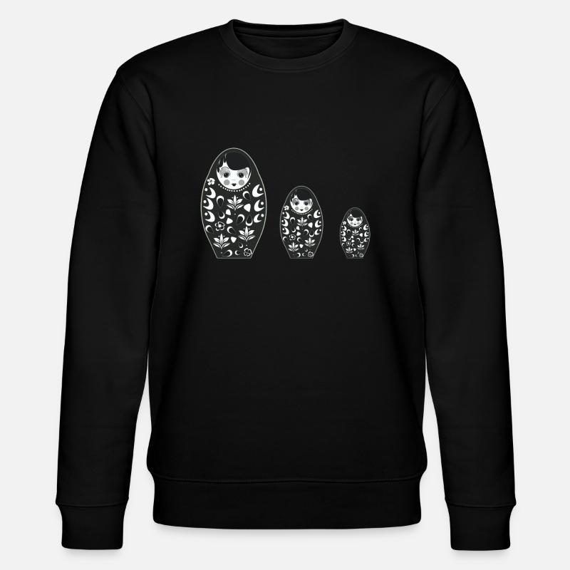 Matroschka Figuren - Stanley/Stella Unisex Bio-Sweatshirt CHANGER  - Schwarz