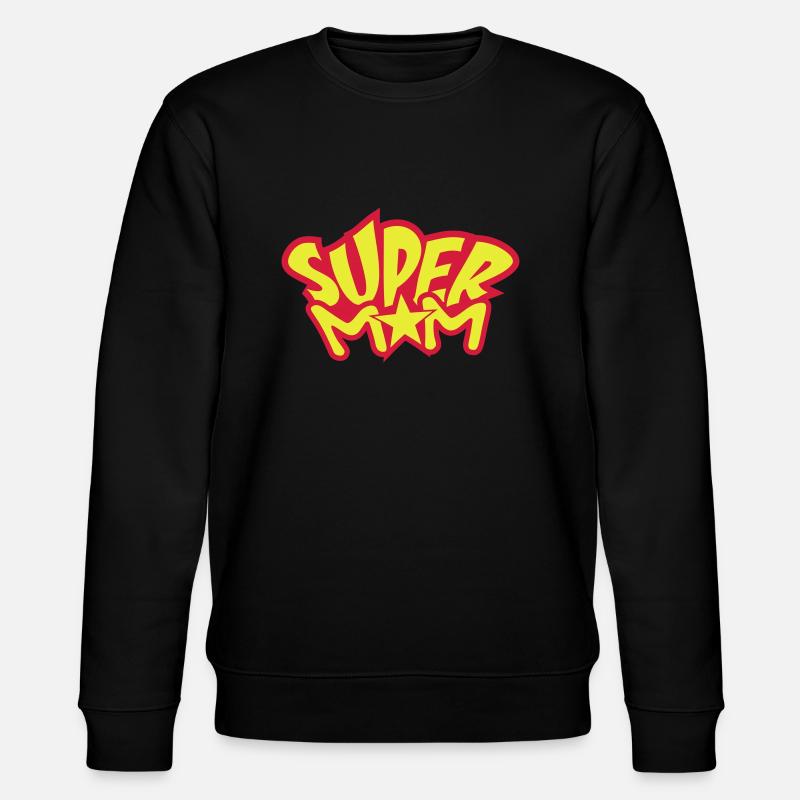 Super Mom - Stanley/Stella Unisex Bio-Sweatshirt CHANGER  - Schwarz
