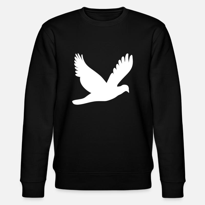 White peace dove - Stanley/Stella CHANGER Unisex Organic Sweatshirt - black