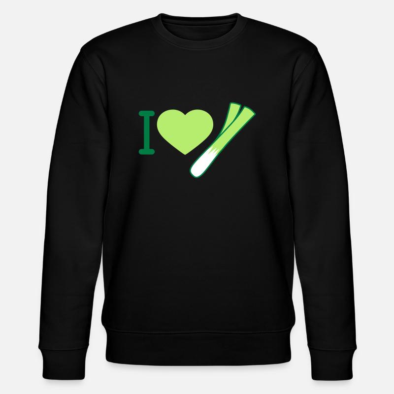 I Love Lauch - Stanley/Stella Unisex Bio-Sweatshirt CHANGER  - Schwarz
