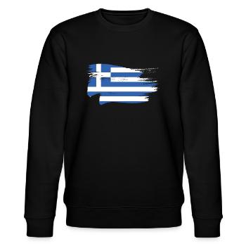 Grèce Drapeau Grec - Sweat bio CHANGER Stanley/Stella Unisexe - noir - Devant - Nik (191cm) & Marisol (170cm)