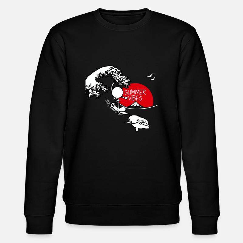 Summer Vibes Plain Doddle - Stanley/Stella CHANGER Unisex Organic Sweatshirt - black