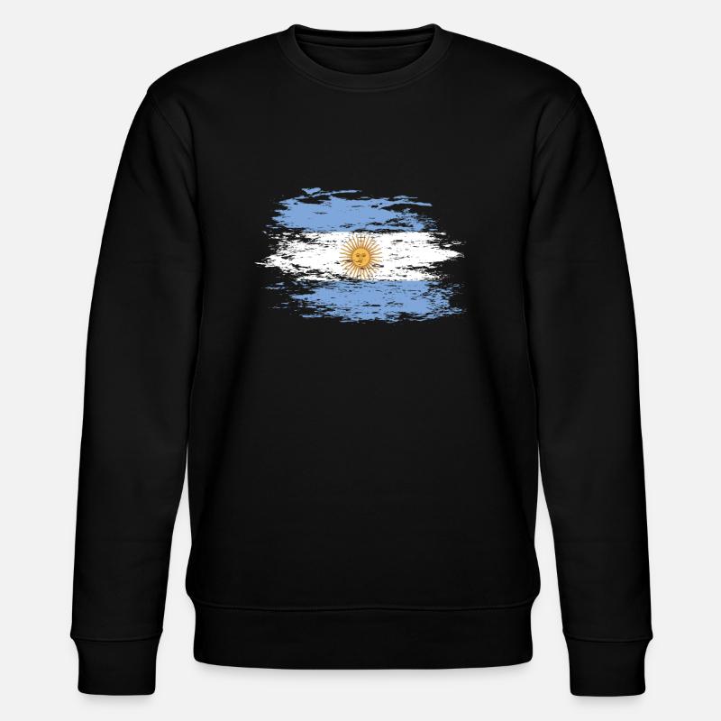 Argentinien Flagge used - Stanley/Stella Unisex Bio-Sweatshirt CHANGER  - Schwarz