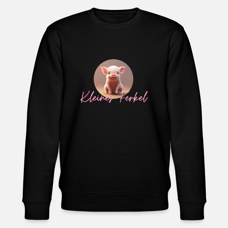 Kleines Ferkel - Stanley/Stella Unisex Bio-Sweatshirt CHANGER  - Schwarz