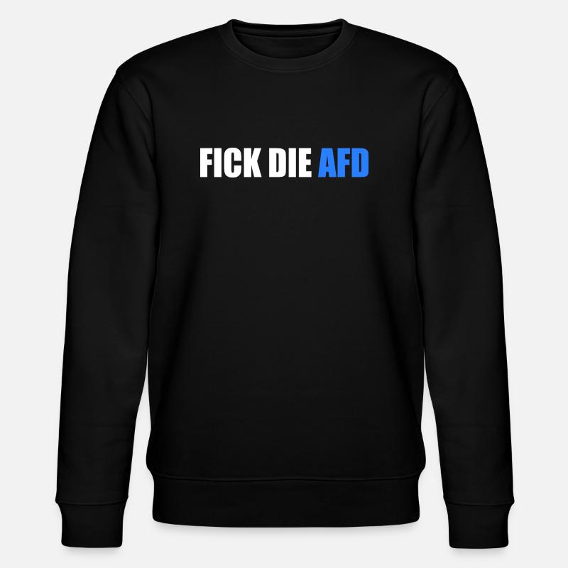 Fick die afd - Stanley/Stella Unisex Bio-Sweatshirt CHANGER  - Schwarz