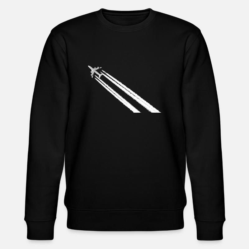 plane_w - Stanley/Stella Unisex Bio-Sweatshirt CHANGER  - Schwarz