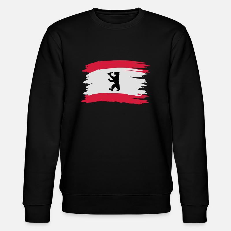 Berlin - Bierlin Flagge - Stanley/Stella Unisex Bio-Sweatshirt CHANGER - Schwarz
