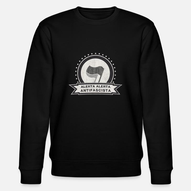 ANTIFA - Stanley/Stella Unisex Bio-Sweatshirt CHANGER  - Schwarz