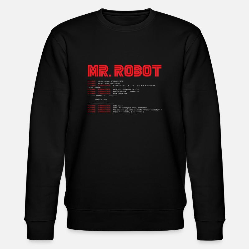 Hacker, mr. robot, Computer - Stanley/Stella Unisex Bio-Sweatshirt CHANGER  - Schwarz