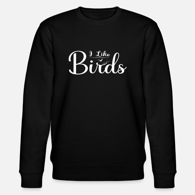 I like Birds - Stanley/Stella Unisex Bio-Sweatshirt CHANGER  - Schwarz