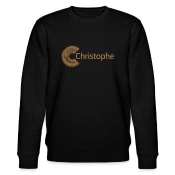Für Christophe - Stanley/Stella Unisex Bio-Sweatshirt CHANGER  - Schwarz - Vorne - Nik (191cm) & Marisol (170cm)