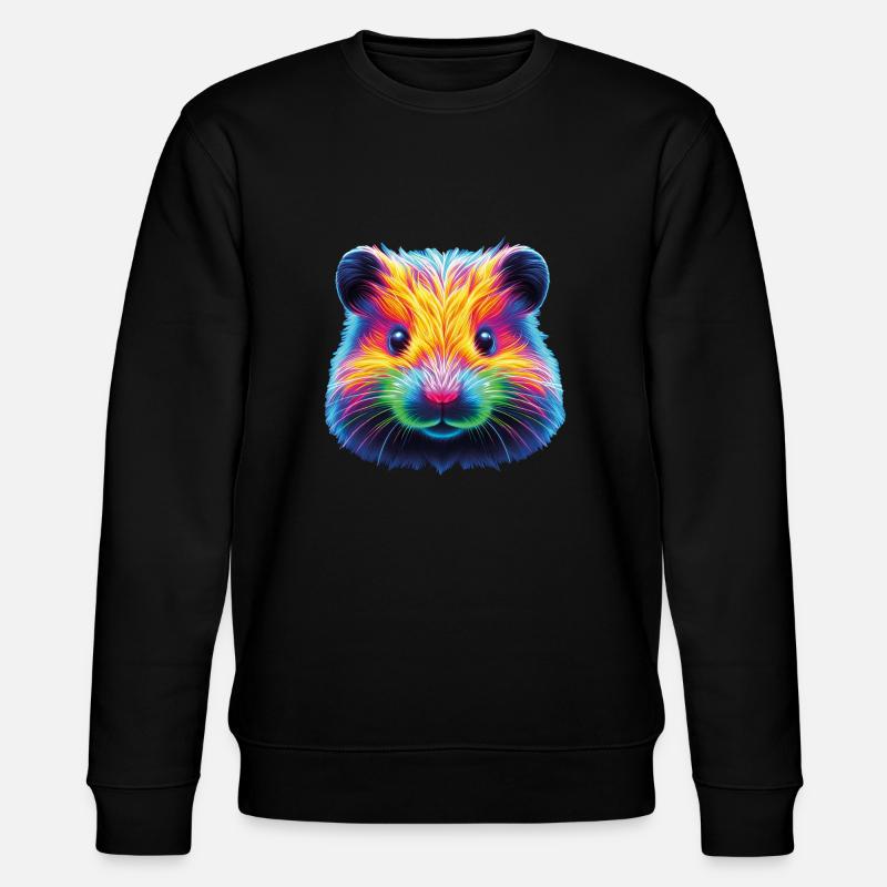 Hamster Neon Kopf - Stanley/Stella Unisex Bio-Sweatshirt CHANGER  - Schwarz
