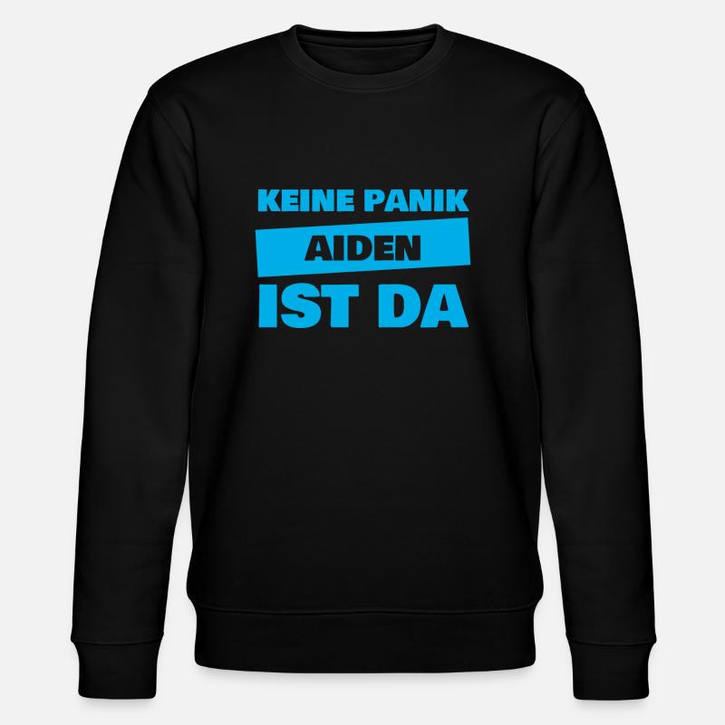Aiden als Vorname - Stanley/Stella Unisex Bio-Sweatshirt CHANGER  - Schwarz