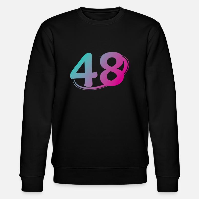 Nummer 48 mehrfarbig - Stanley/Stella Unisex Bio-Sweatshirt CHANGER  - Schwarz