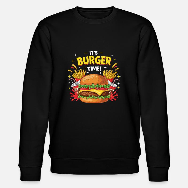 Hamburger Burger - Stanley/Stella Unisex Bio-Sweatshirt CHANGER  - Schwarz