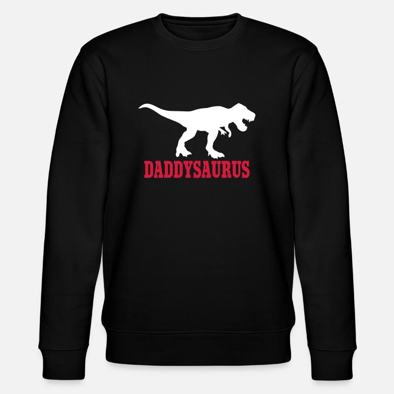 Daddy Saurus - Stanley/Stella CHANGER Unisex Organic Sweatshirt - black