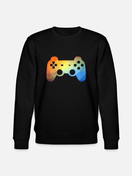 Bunter Gaming Controller - Stanley/Stella Unisex Bio-Sweatshirt CHANGER  - Schwarz