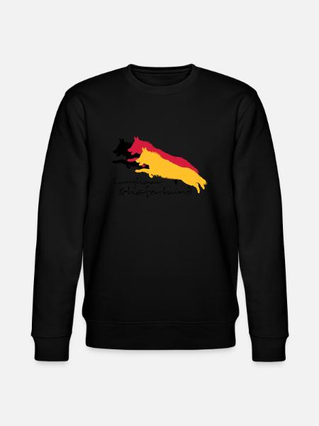 Langhaar schäferhund - Stanley/Stella Unisex Bio-Sweatshirt CHANGER  - Schwarz