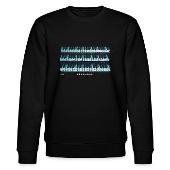 johannus1 - Stanley/Stella Unisex Bio-Sweatshirt CHANGER  - Schwarz - Vorne - Nik (191cm) & Marisol (170cm)