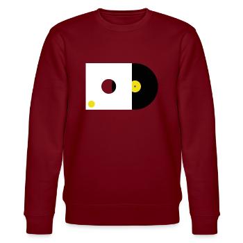 Record - Stanley/Stella CHANGER Unisex Organic Sweatshirt - burgundy - Front - Nik (191cm) & Marisol (170cm)