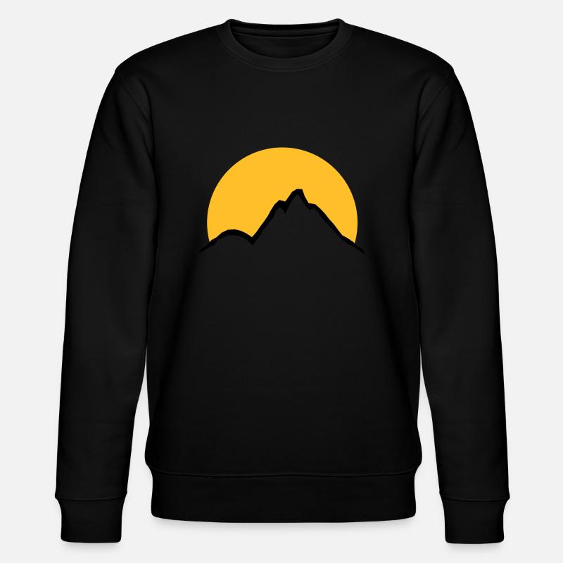 Beautiful mountains Sun - Stanley/Stella CHANGER Unisex Organic Sweatshirt - black