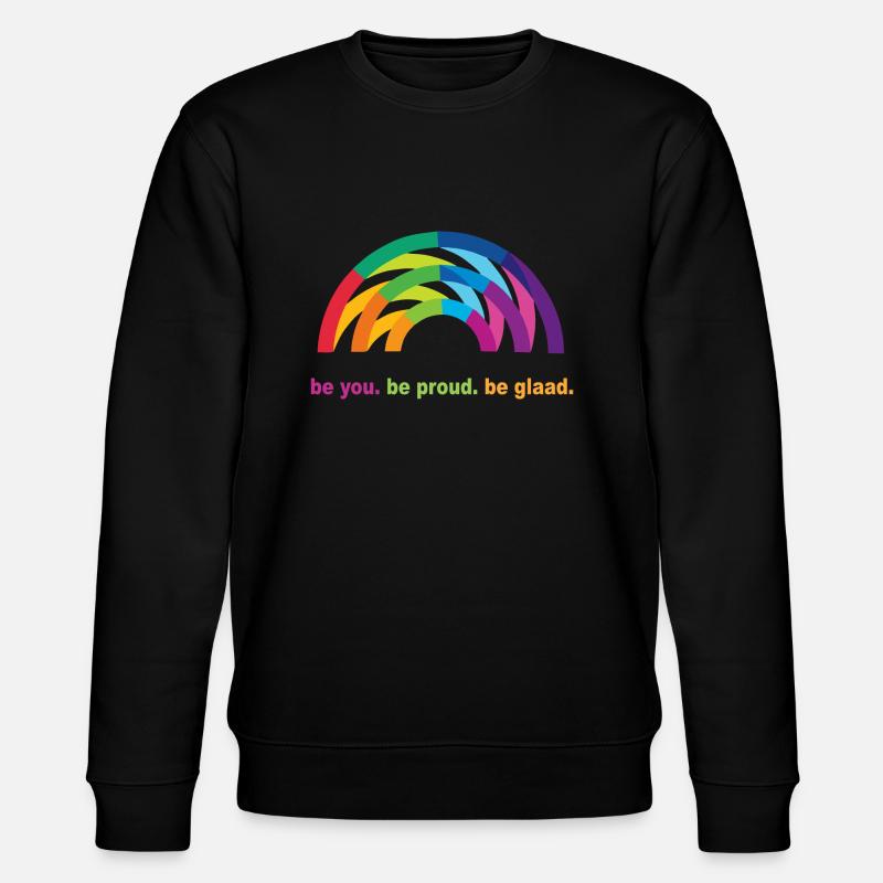 Stolz-Regenbogen - Stanley/Stella Unisex Bio-Sweatshirt CHANGER  - Schwarz