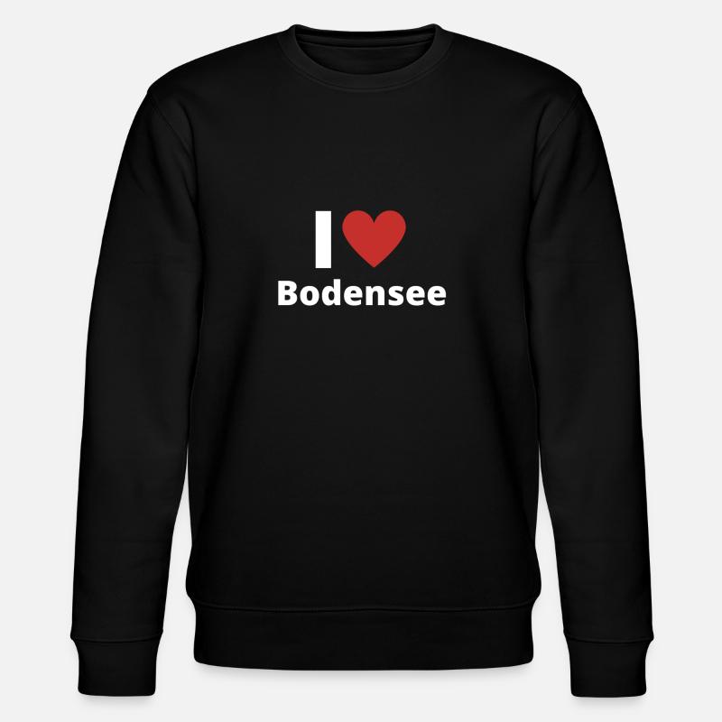 I Love Bodensee weiß - Stanley/Stella Unisex Bio-Sweatshirt CHANGER  - Schwarz