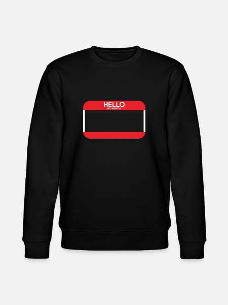 lege naam tag mijn naam is - Stanley/Stella Uniseks bio-sweatshirt CHANGER  - zwart
