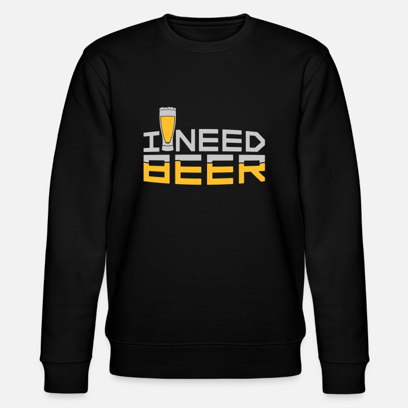 I Need Beer - Stanley/Stella Unisex Bio-Sweatshirt CHANGER  - Schwarz