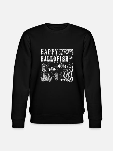 Happy Halloween - Lovely Hallo Fish Seaweed - Bianco - Felpa ecologica unisex CHANGER di Stanley/Stella - nero