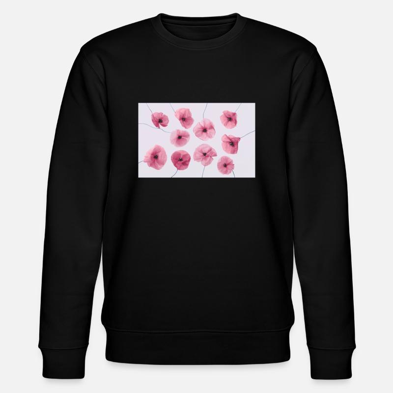 MOHNBLUME Pink Rot - Stanley/Stella Unisex Bio-Sweatshirt CHANGER  - Schwarz